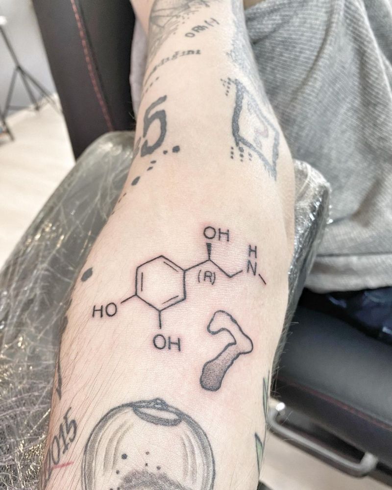 30 Pretty Molecule Tattoos You Must Love