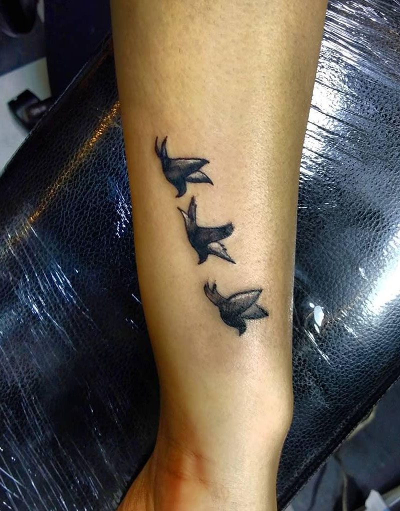 30 Pretty Three Birds Tattoos You Must Love