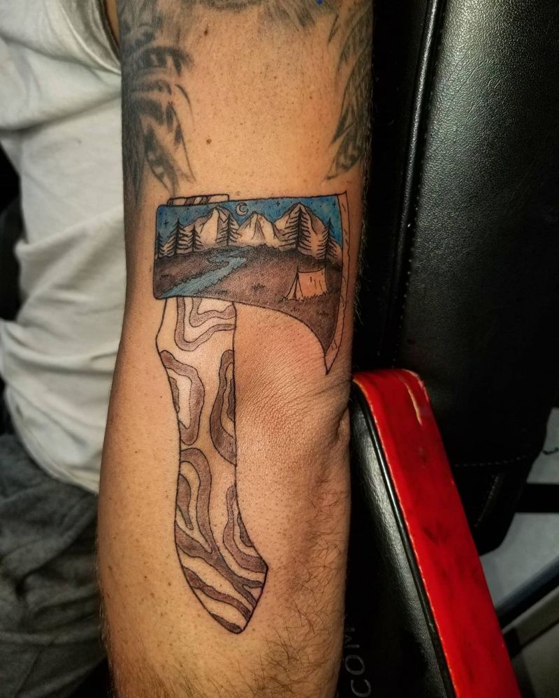 30 Gorgeous Hatchet Tattoos to Inspire You