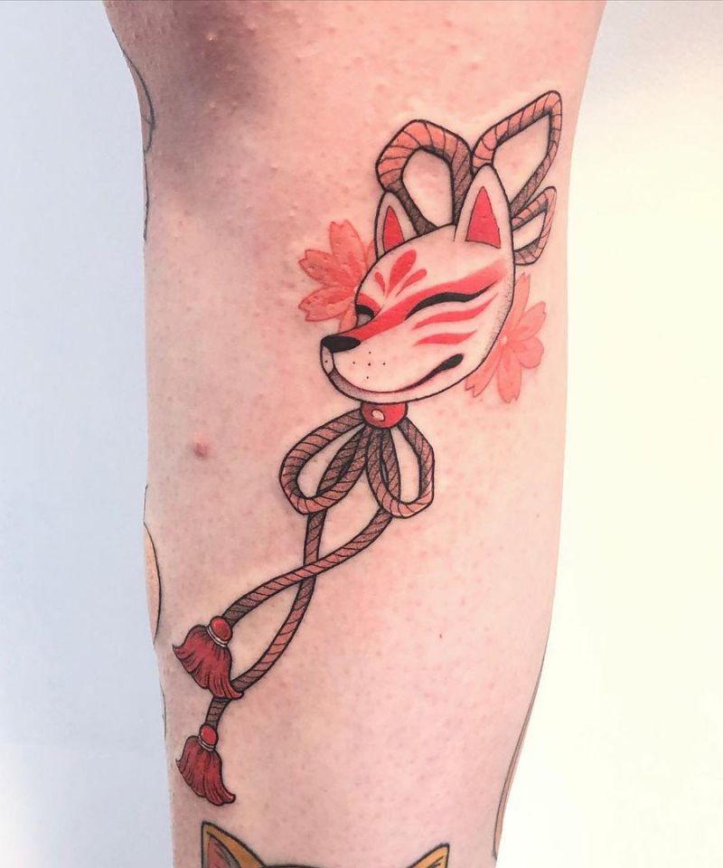 30 Pretty Kitsune Mask Tattoos to Inspire You