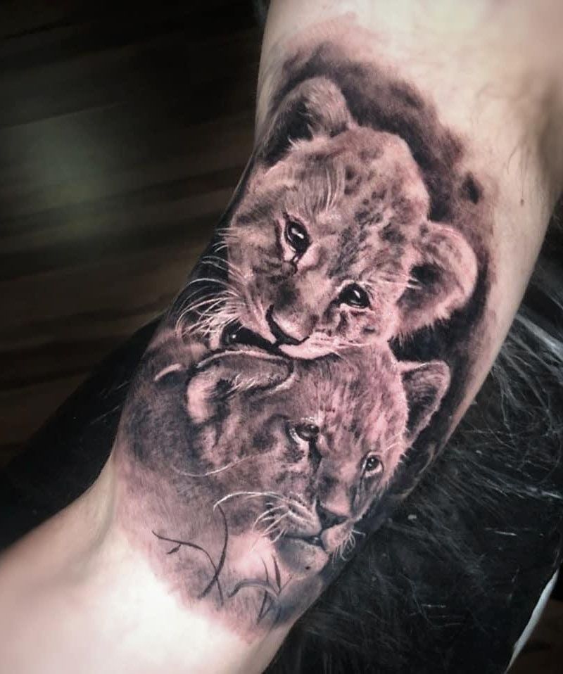 30 Cute Lion Cub Tattoos You Will Love