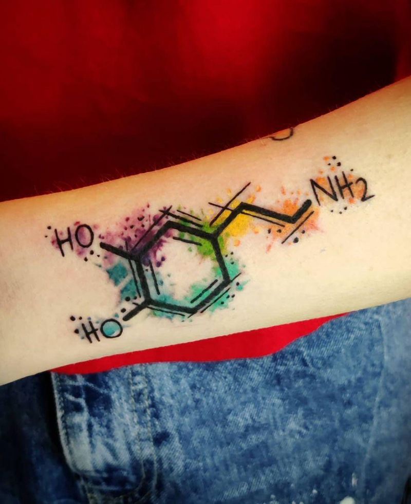 30 Pretty Molecule Tattoos You Must Love