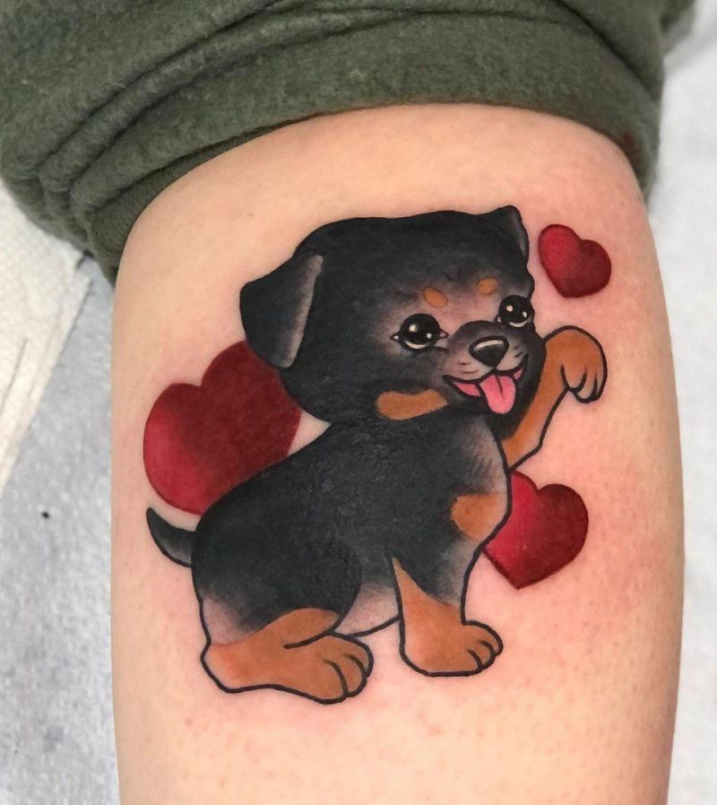 30 Cute Puppy Tattoos You Must Love