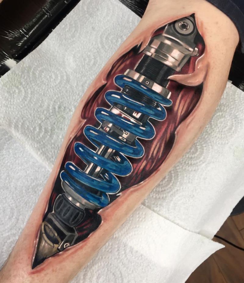 30 Wonderful Shock Absorber Tattoos You Must Love