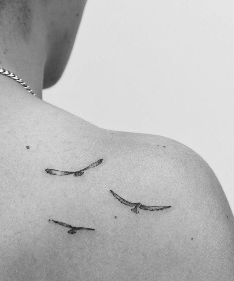 30 Pretty Three Birds Tattoos You Must Love