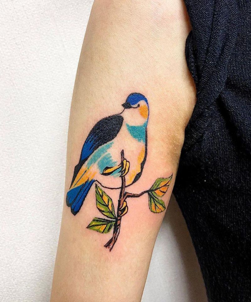 30 Pretty Bluebird Tattoos for Your Inspiration