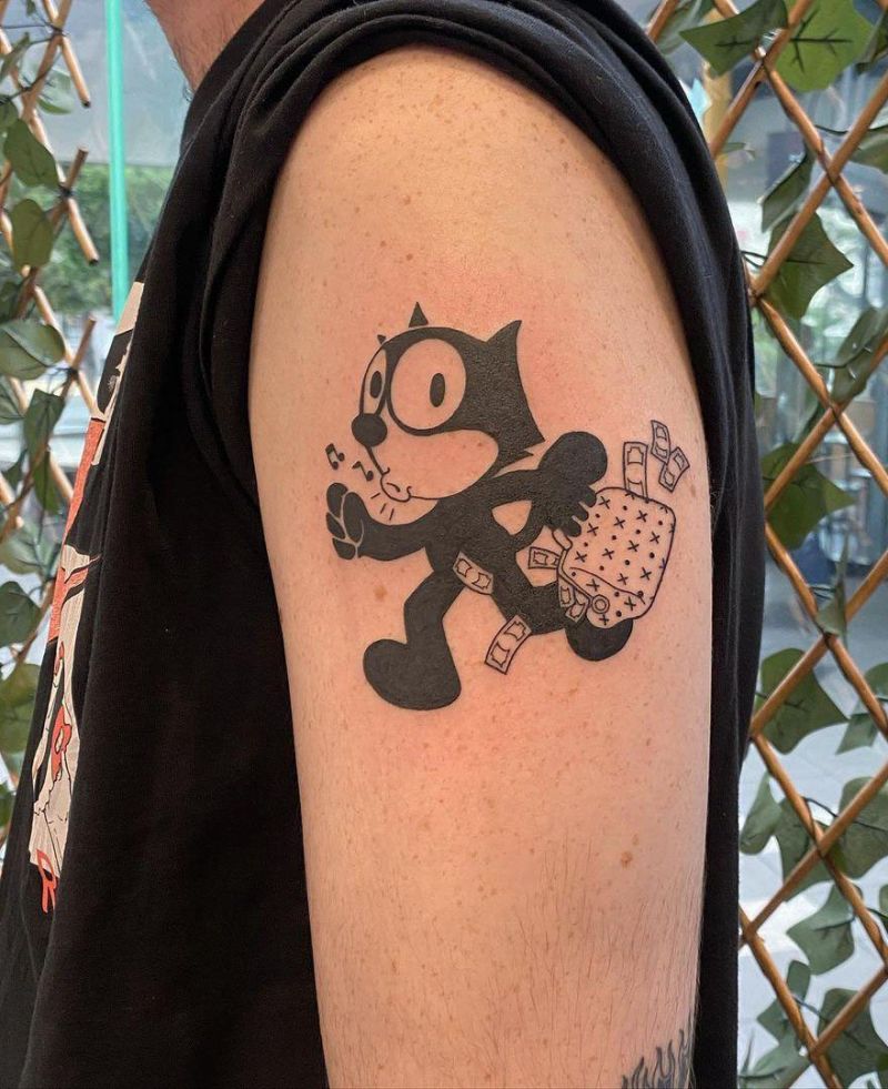 30 Cute Felix The Cat Tattoos You Must Love