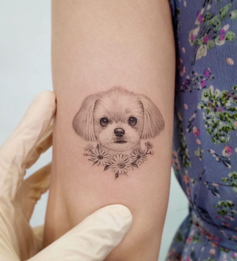 30 Cute Puppy Tattoos You Must Love