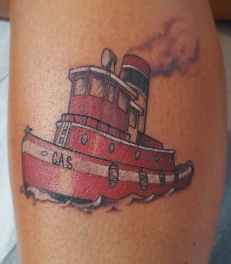 30 Pretty Tugboat Tattoos for Your Inspiration