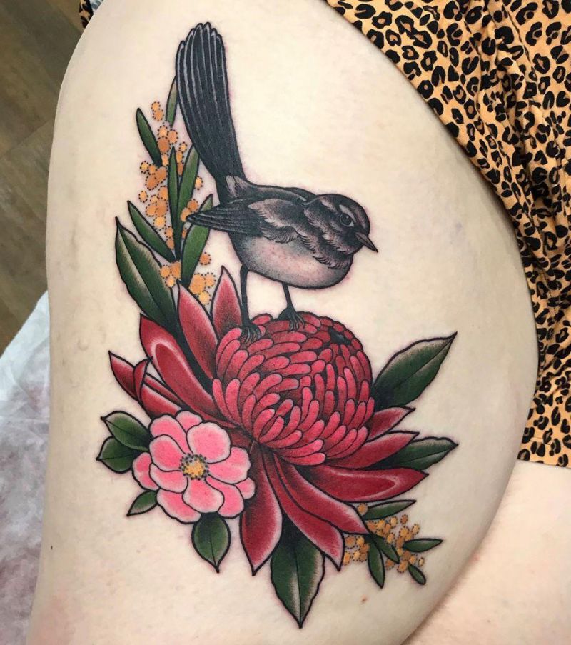 30 Pretty Willy Wagtail Tattoos You Must Love