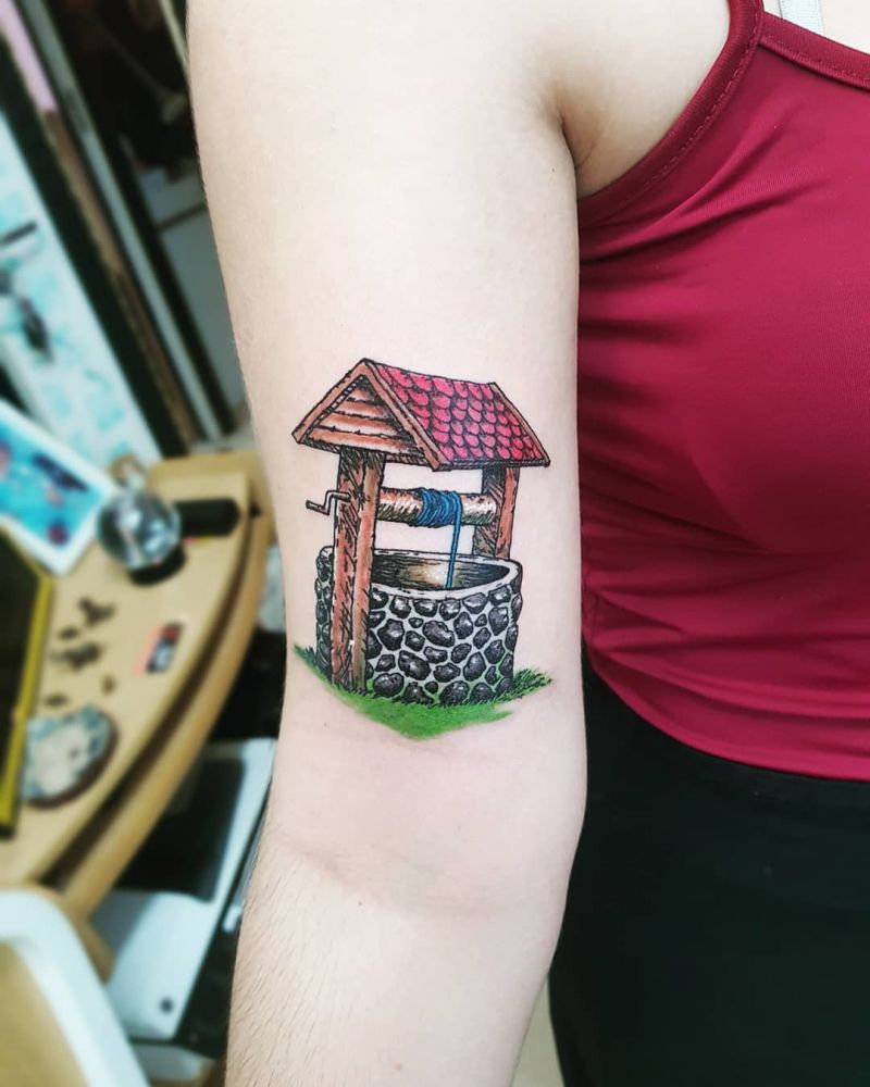 30 Pretty Wishing Well Tattoos You Can Copy