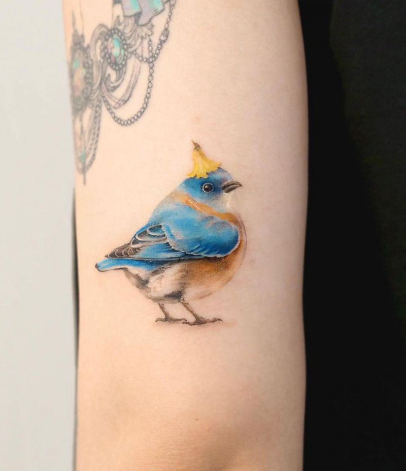 30 Pretty Bluebird Tattoos for Your Inspiration