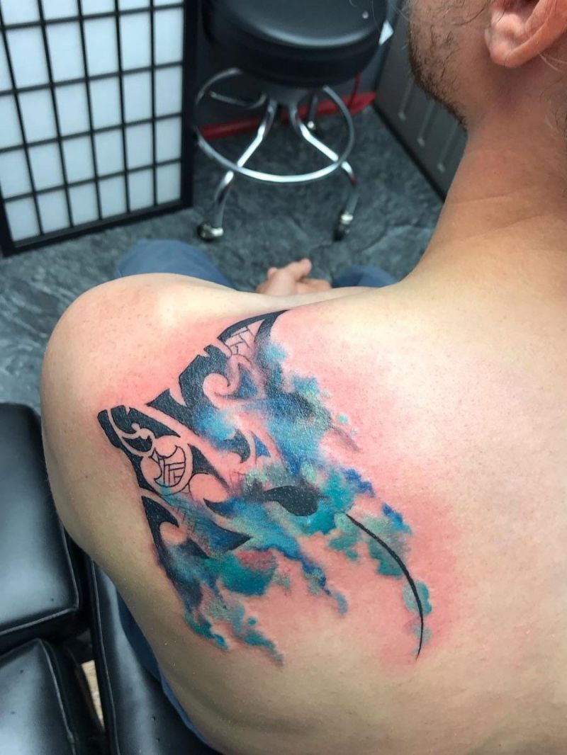 30 Pretty Eagle Ray Tattoos for Your Inspiration