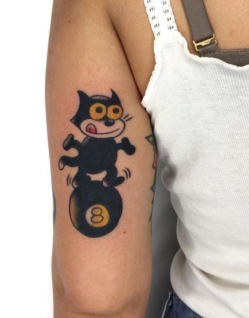 30 Cute Felix The Cat Tattoos You Must Love