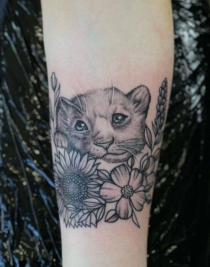 30 Cute Lion Cub Tattoos You Will Love