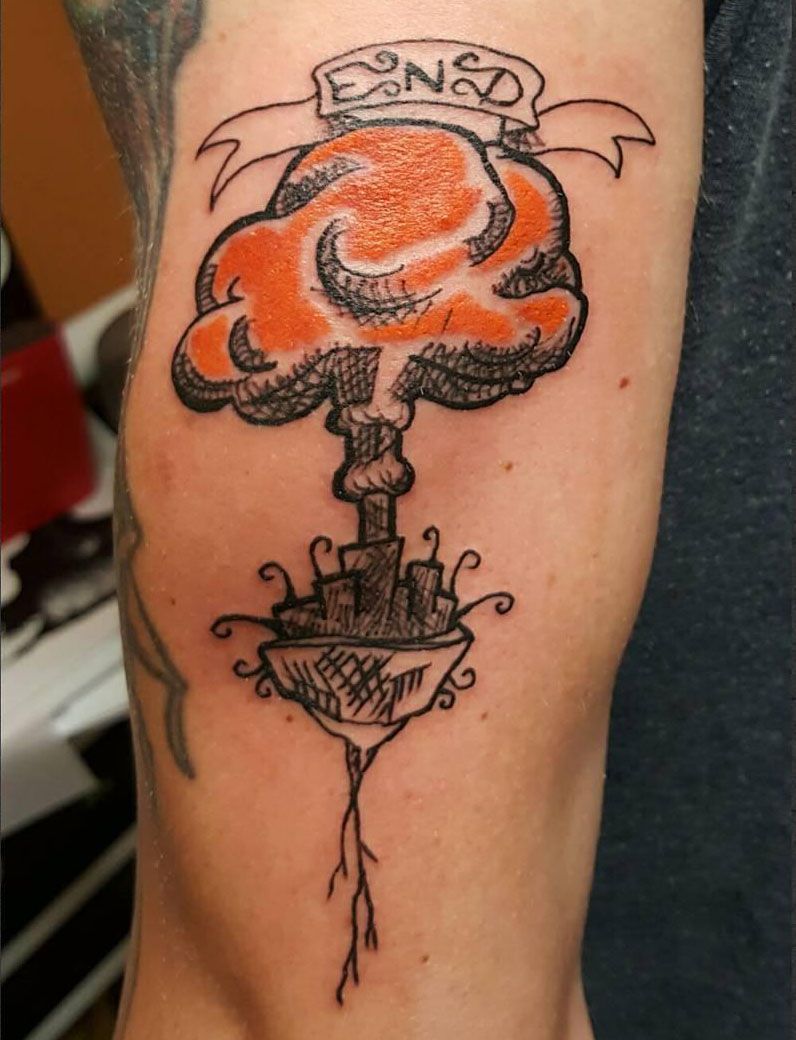 30 Gorgeous Mushroom Cloud Tattoos You Must Love