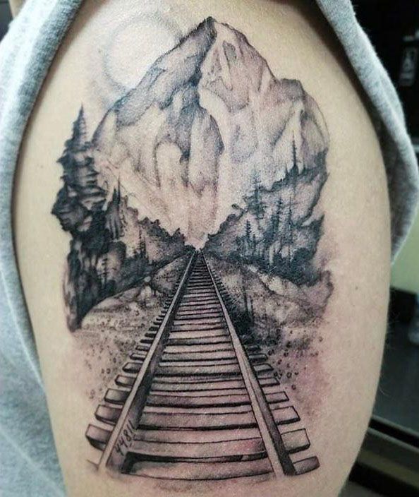 30 Pretty Railroad Tattoos You Must Love