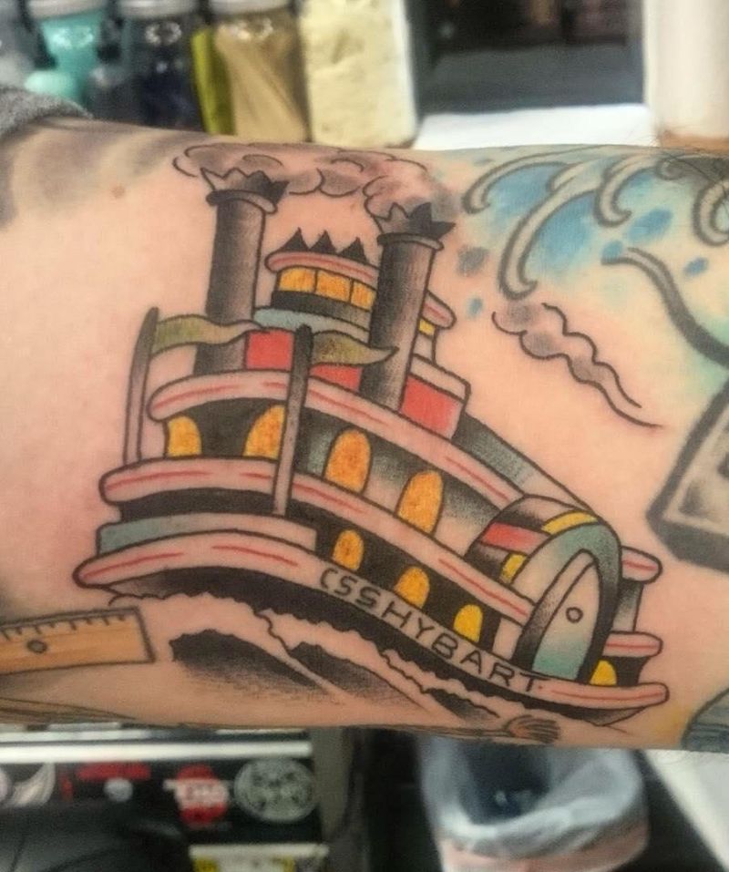 17 Pretty Steamboat Tattoos You Can Copy