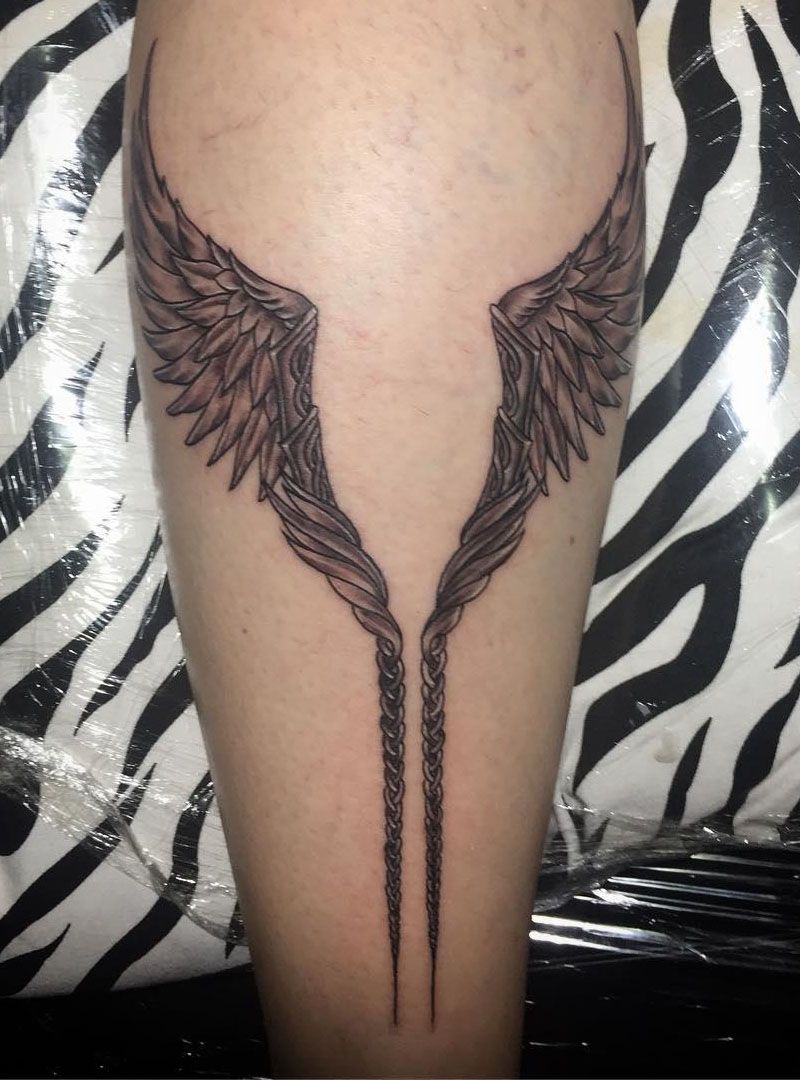 30 Pretty Valkyrie Wings Tattoos for Your Inspiration