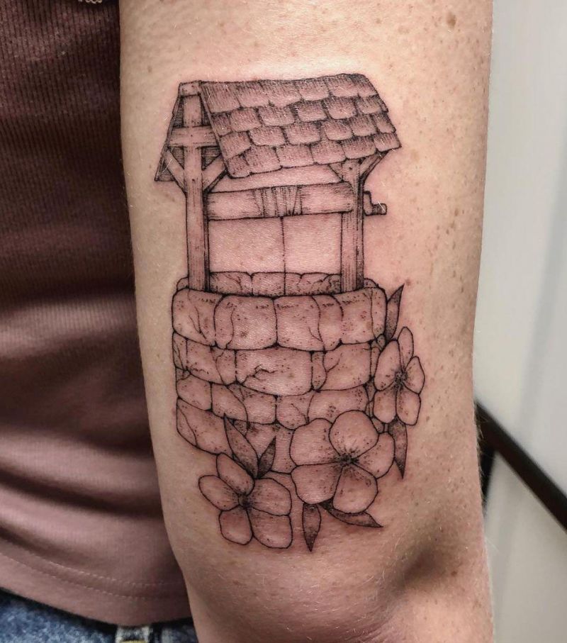 30 Pretty Wishing Well Tattoos You Can Copy