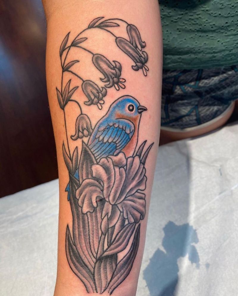 30 Pretty Bluebird Tattoos for Your Inspiration