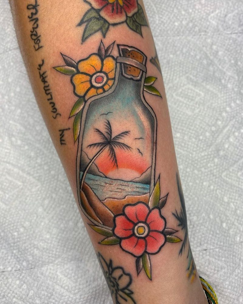 30 Pretty Bottle Tattoos You Will Love