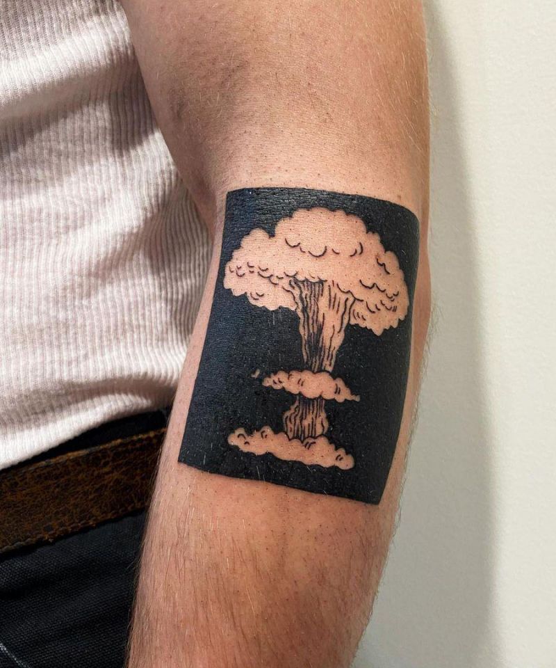 30 Gorgeous Mushroom Cloud Tattoos You Must Love