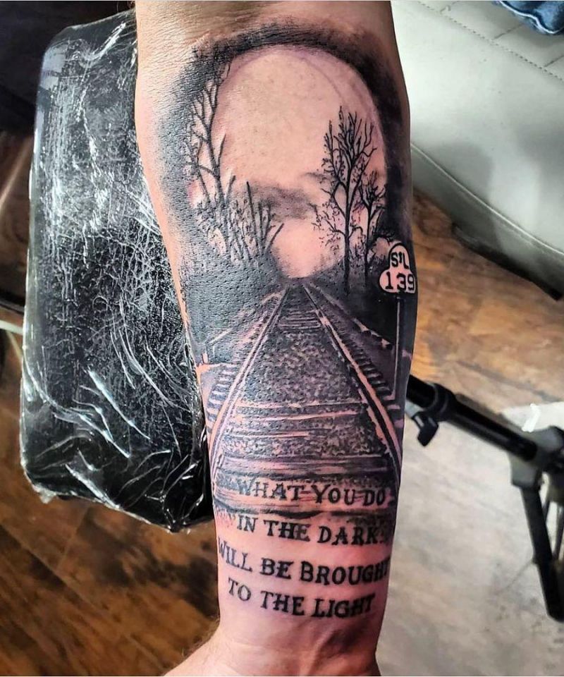 30 Pretty Railroad Tattoos You Must Love