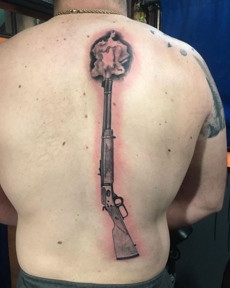 30 Pretty Rifle Tattoos You Can Copy