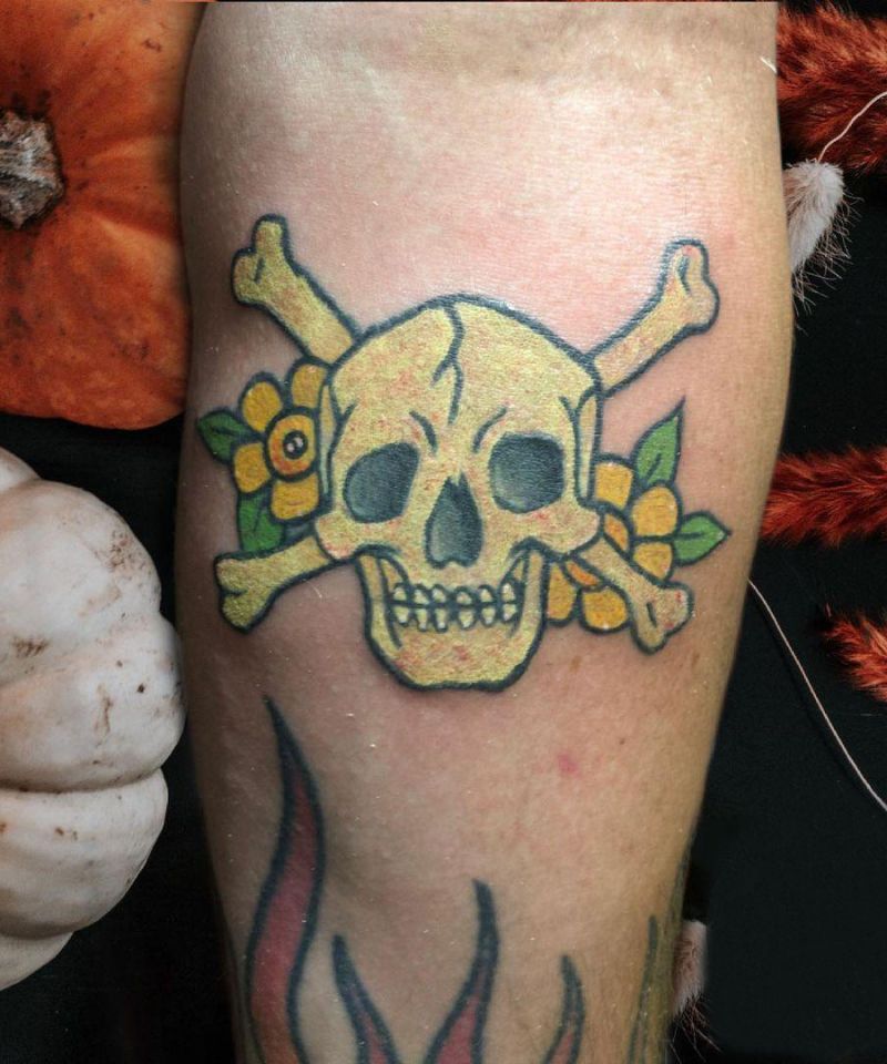 30 Gorgeous Skull and Crossbones Tattoos You Can’t Miss