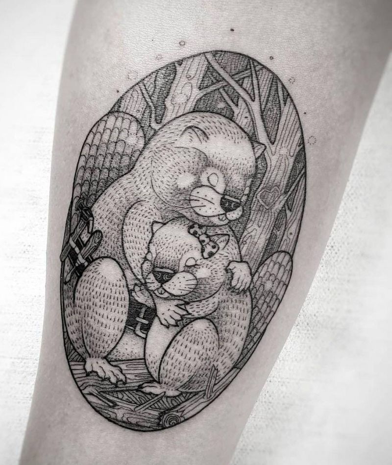 30 Cute Beaver Tattoos You Can’t Miss