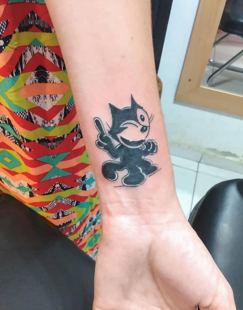 30 Cute Felix The Cat Tattoos You Must Love