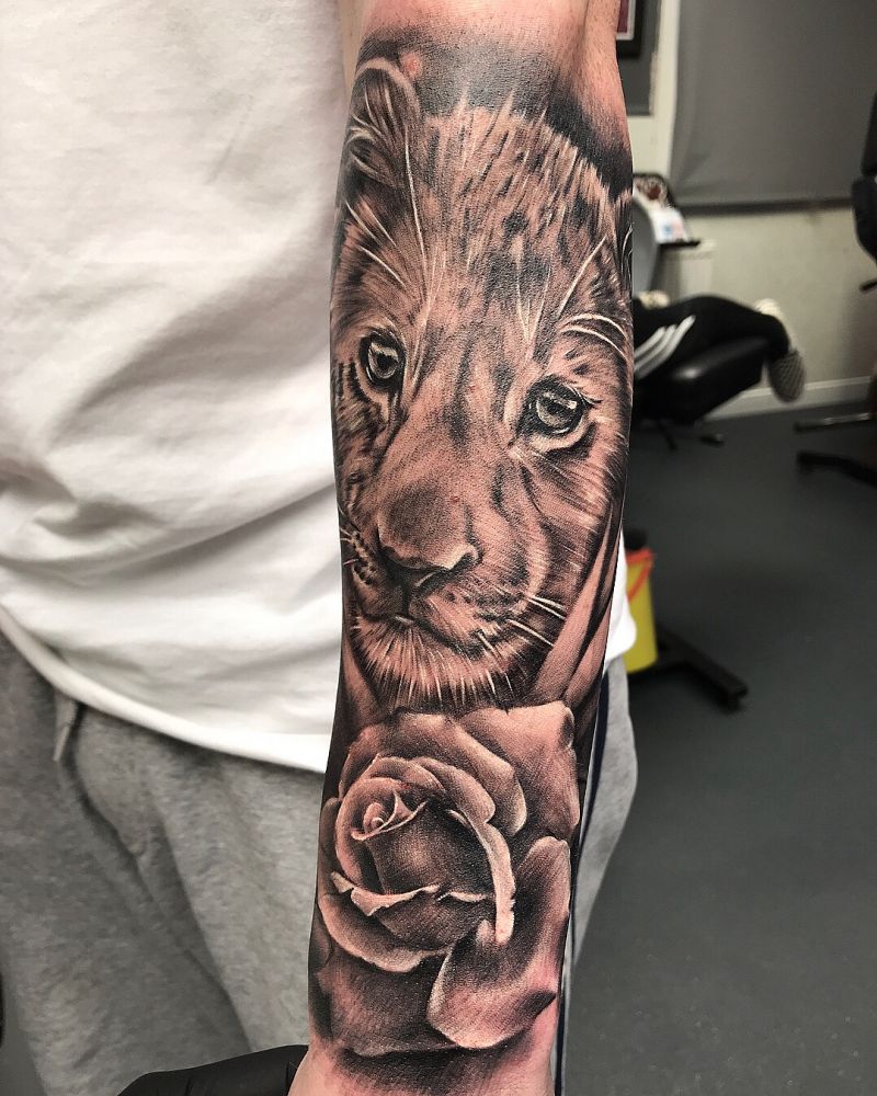 30 Cute Lion Cub Tattoos You Will Love