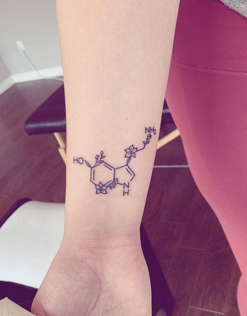 30 Pretty Molecule Tattoos You Must Love