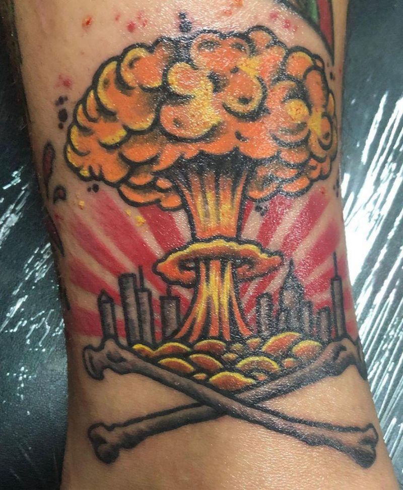 30 Gorgeous Mushroom Cloud Tattoos You Must Love