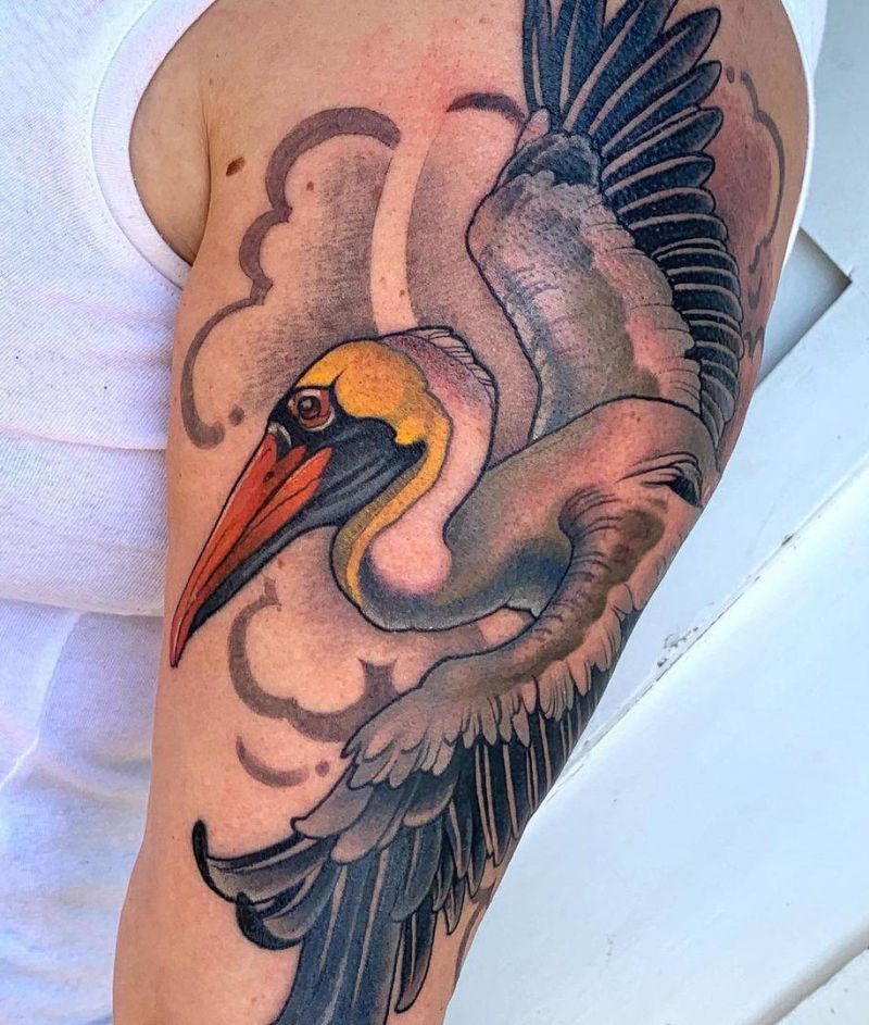 30 Pretty Pelican Tattoos You Can’t Miss