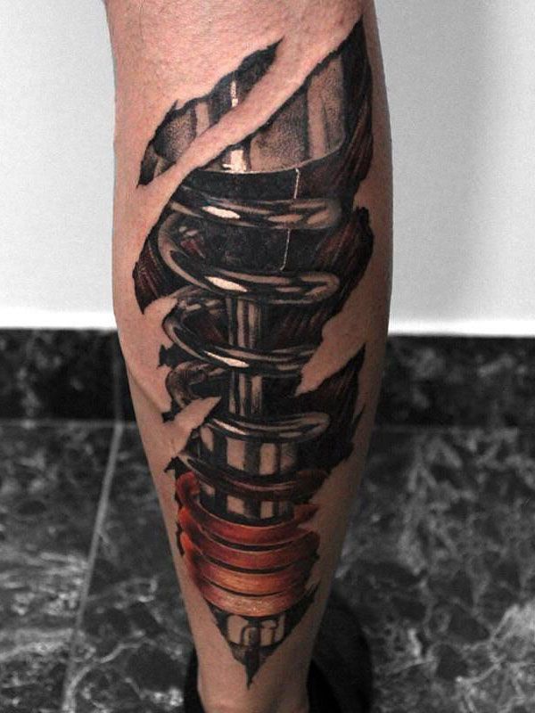 30 Wonderful Shock Absorber Tattoos You Must Love