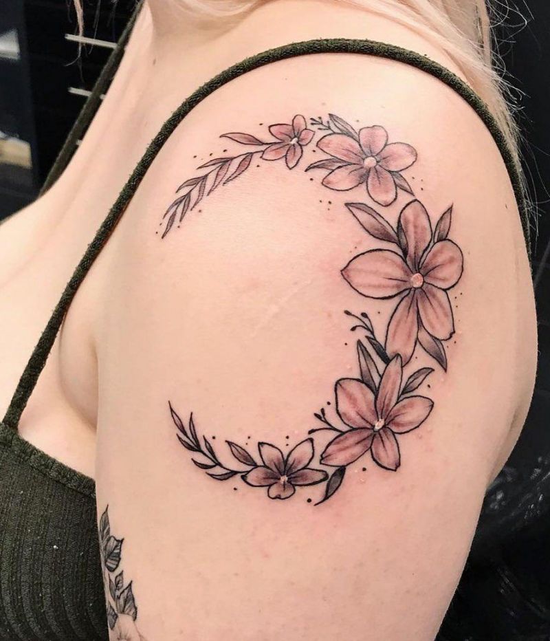 30 Pretty Crescent Moon Tattoos You Can Copy