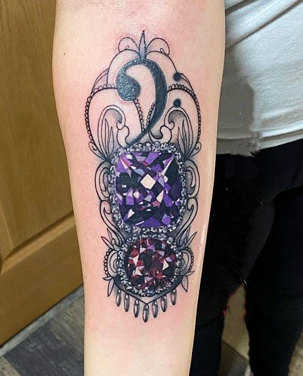 30 Gorgeous Gemstone Tattoos You Must See