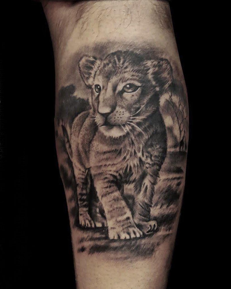 30 Cute Lion Cub Tattoos You Will Love