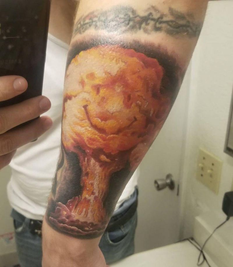 30 Gorgeous Mushroom Cloud Tattoos You Must Love