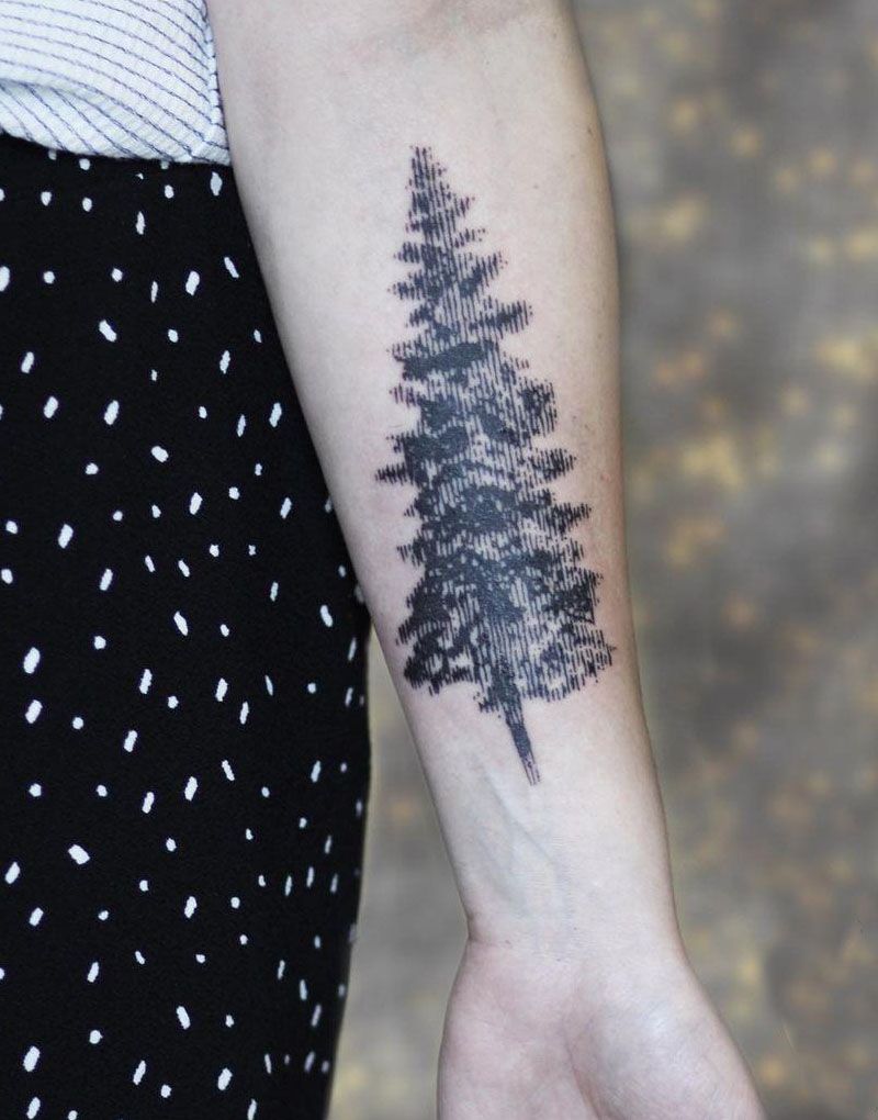 30 Pretty Spruce Tattoos You Can Copy