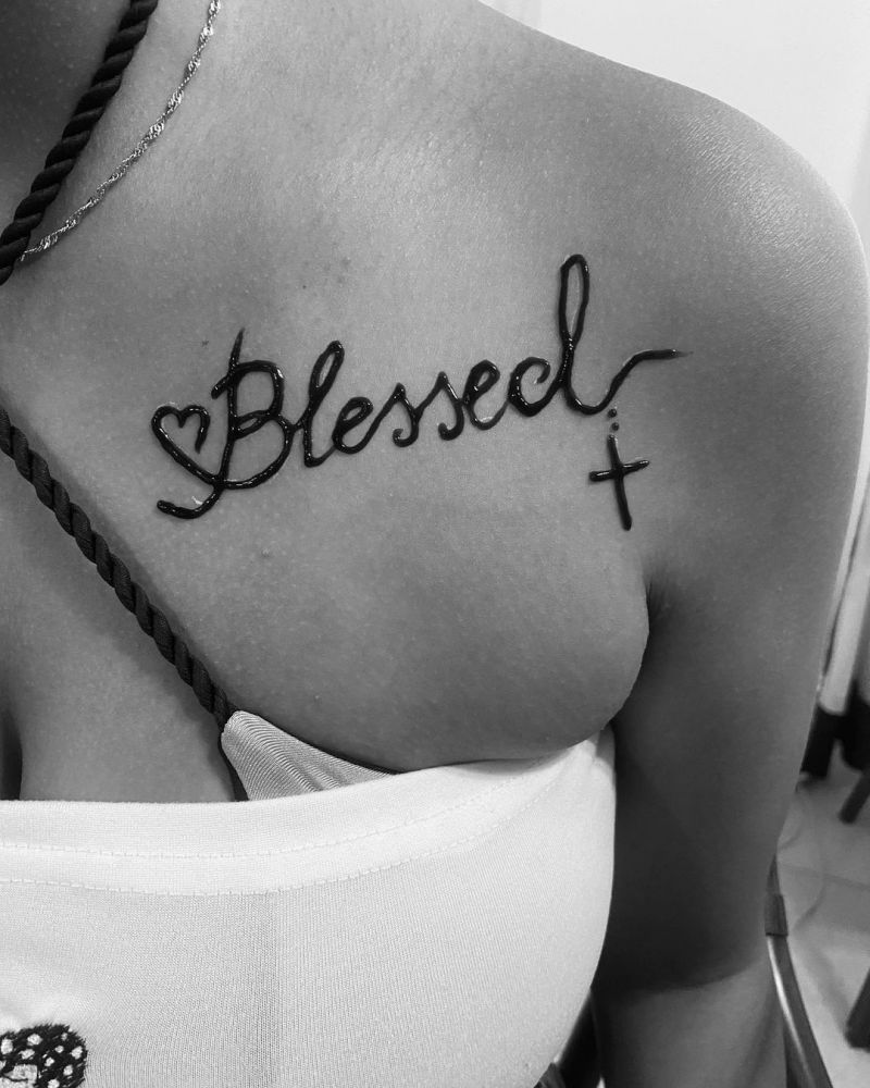 30 Pretty Blessed Tattoos You Can Copy