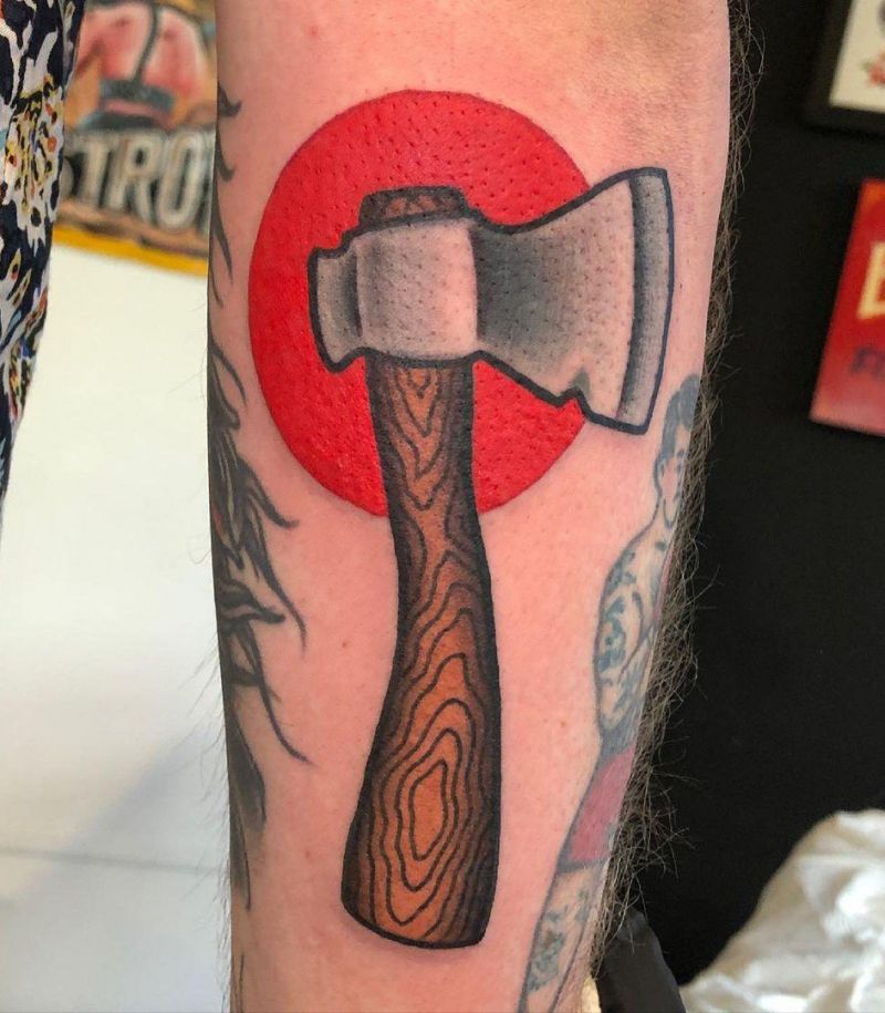 30 Gorgeous Hatchet Tattoos to Inspire You