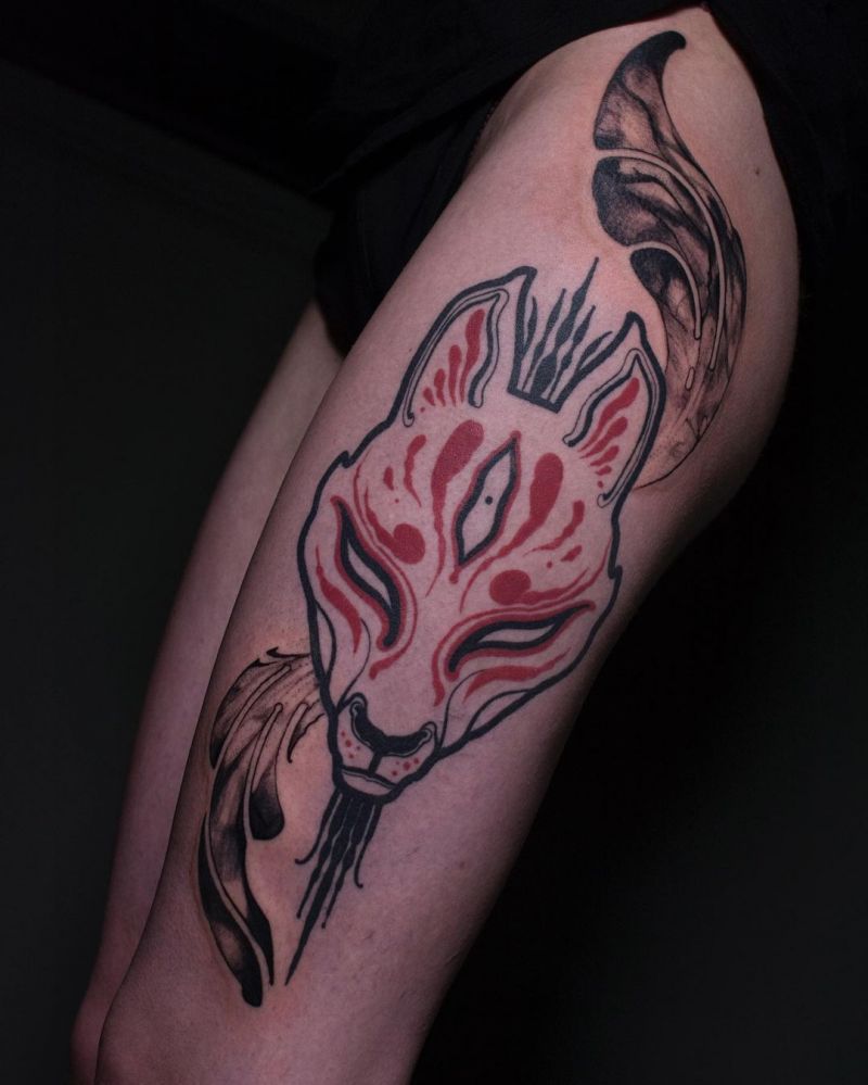 30 Pretty Kitsune Tattoos You Can Copy