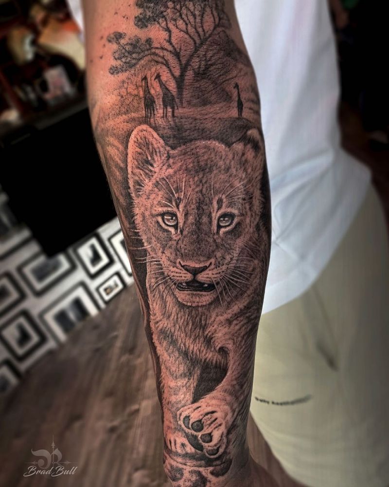 30 Cute Lion Cub Tattoos You Will Love