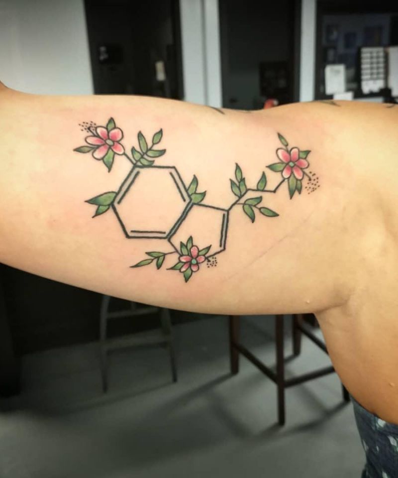 30 Pretty Molecule Tattoos You Must Love