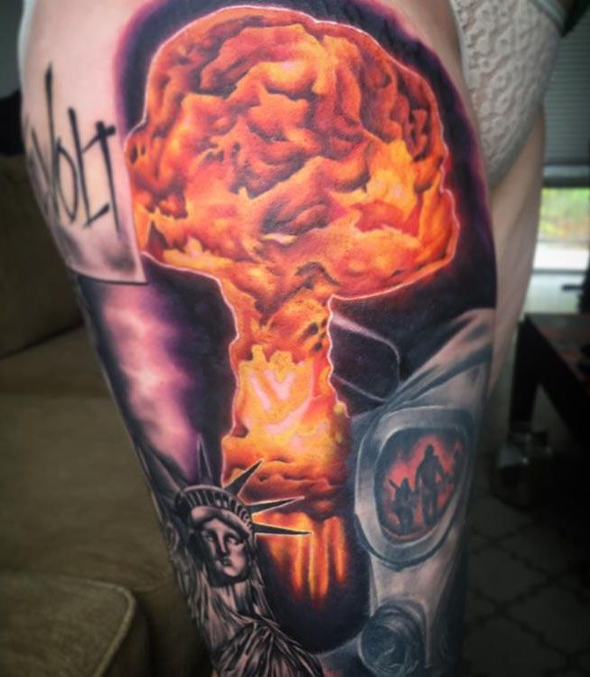 30 Gorgeous Mushroom Cloud Tattoos You Must Love