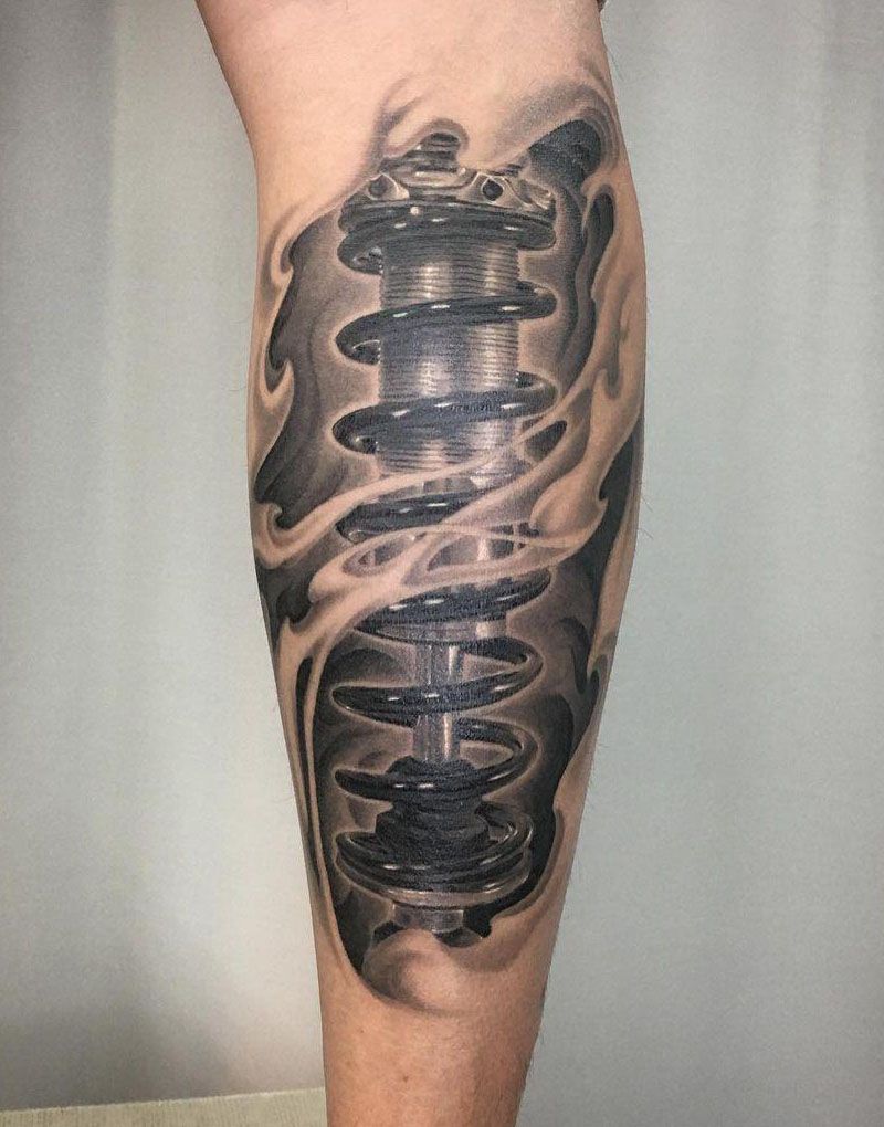 30 Wonderful Shock Absorber Tattoos You Must Love