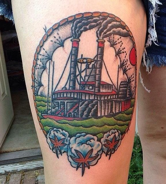 17 Pretty Steamboat Tattoos You Can Copy